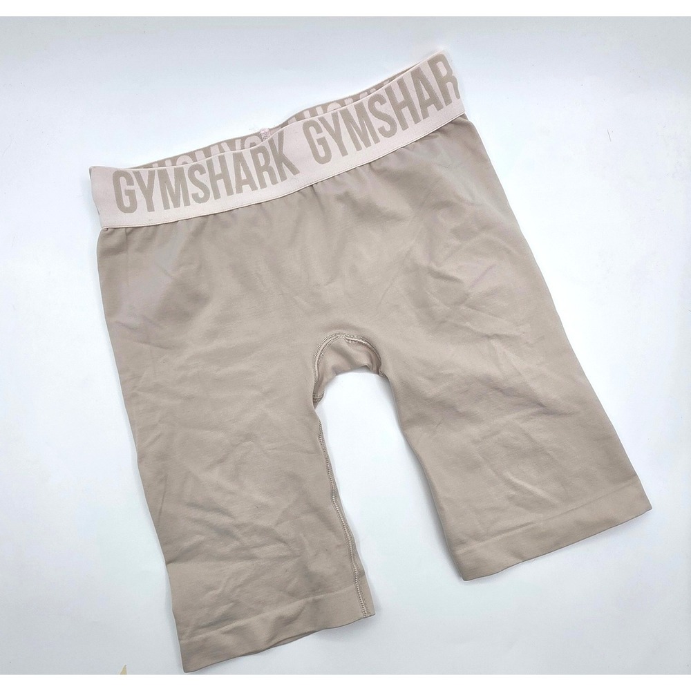 Gymshark The Fit Seamless Cycling Shorts Beige High Waisted Seamless GLSH4279 S